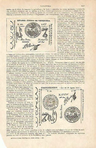 LAMINA ESPASA 6024: Papel moneda de Venezuela