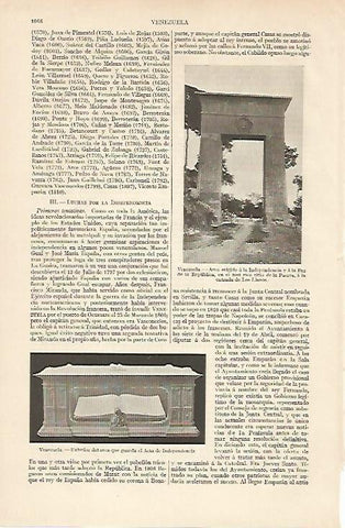 LAMINA ESPASA 6027: Arco de la Independencia en Los Llanos Venezuela