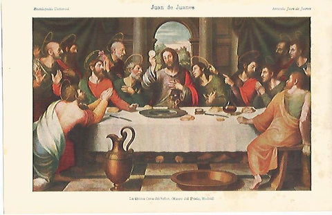 LAMINA ESPASA 6286: La ultima cena del Señor por Juan de Juanes