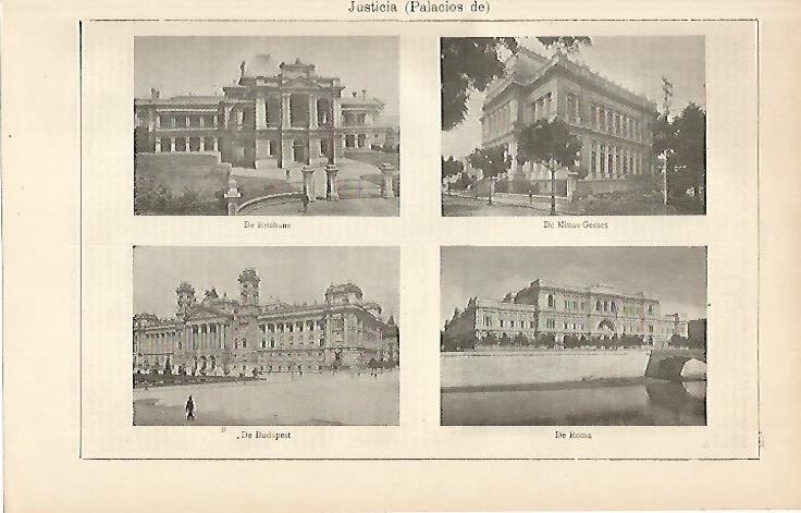 LAMINA ESPASA 6330: Palacio de Justicia de Brisbane Minas Geraes Budapest y Roma