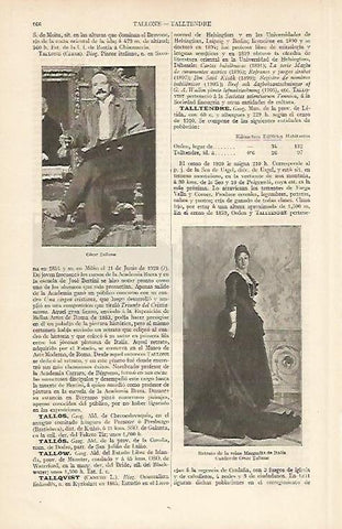 LAMINA ESPASA 6416: Retratos de Cesar Tallone y de la reina Margarita de Italia