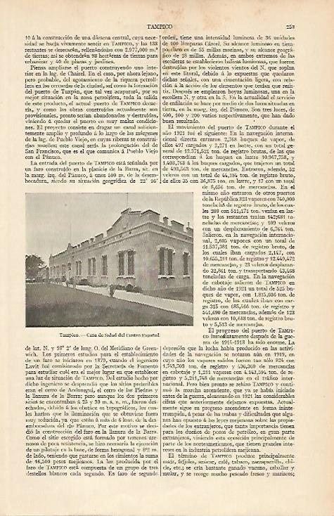 LAMINA ESPASA 6428: Casa de Salud de Tampico Mexico