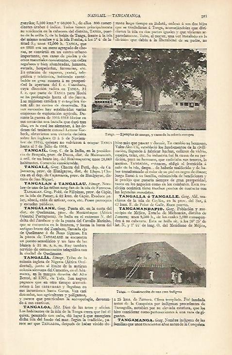 LAMINA ESPASA 6433: Vistas de Tanga Tanzania