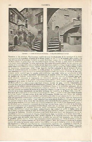 LAMINA ESPASA 6462: Palacio de Floresta y Palacio Corvaja de Taormina Italia