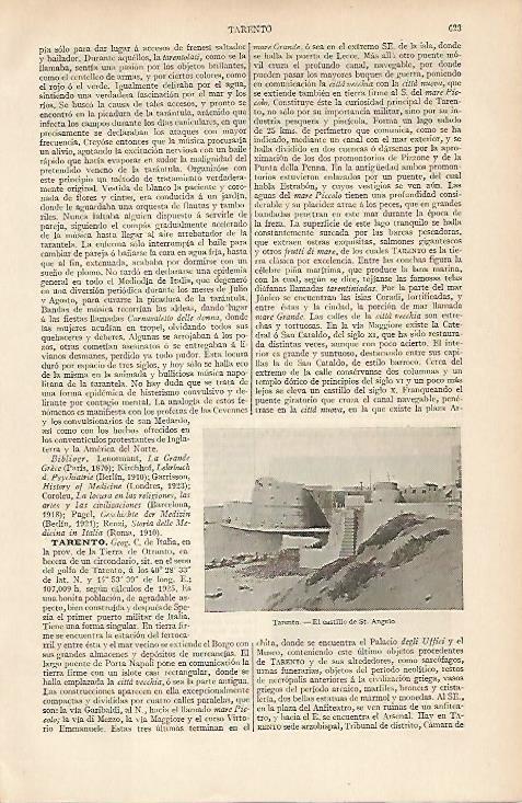 LAMINA ESPASA 6499: Castillo de San Angelo en Tarento Italia