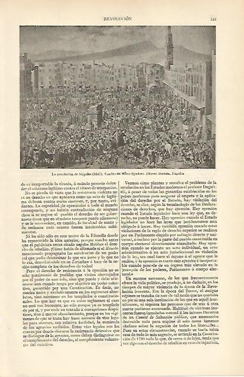 LAMINA ESPASA 6525: La revolucion de Napoles 1647 cuadro de M. Spadaro