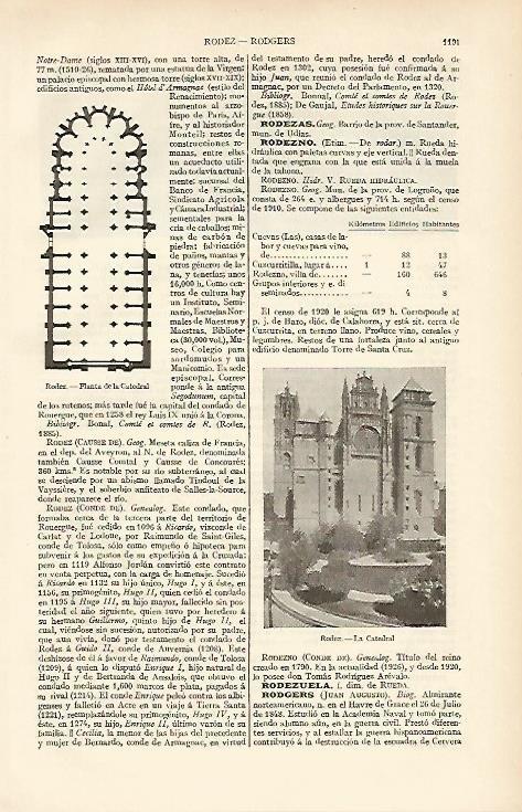 LAMINA ESPASA 6716: Catedral de Rodez Francia