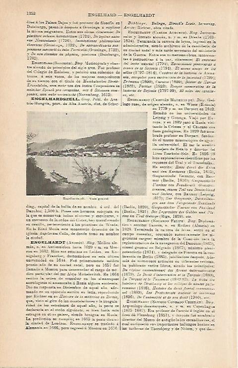 LAMINA ESPASA 6928: Vista general de Engelhardszell Austria