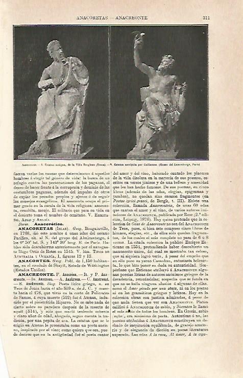 LAMINA ESPASA 6935: Estatuas de Anacreonte