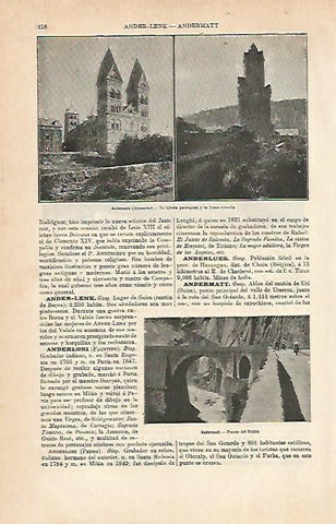 LAMINA ESPASA 6957: Vistas de Andernach Alemania