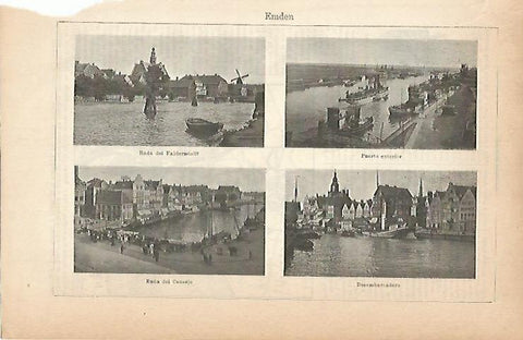 LAMINA ESPASA Alemania 6889: Vistas de Emden Alemania