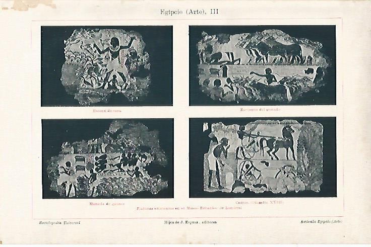 LAMINA ESPASA 6800: Pinturas de Egipto en el Museo Britanico