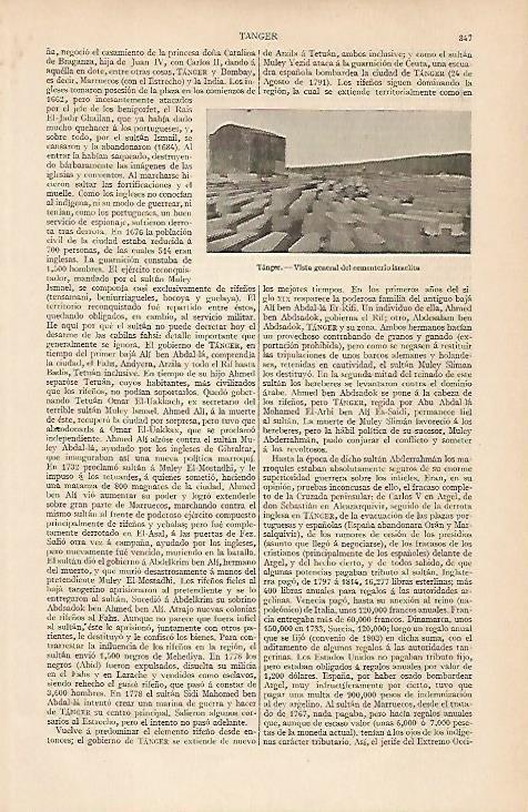 LAMINA ESPASA 6442: Cementerio judio de Tanger Marruecos