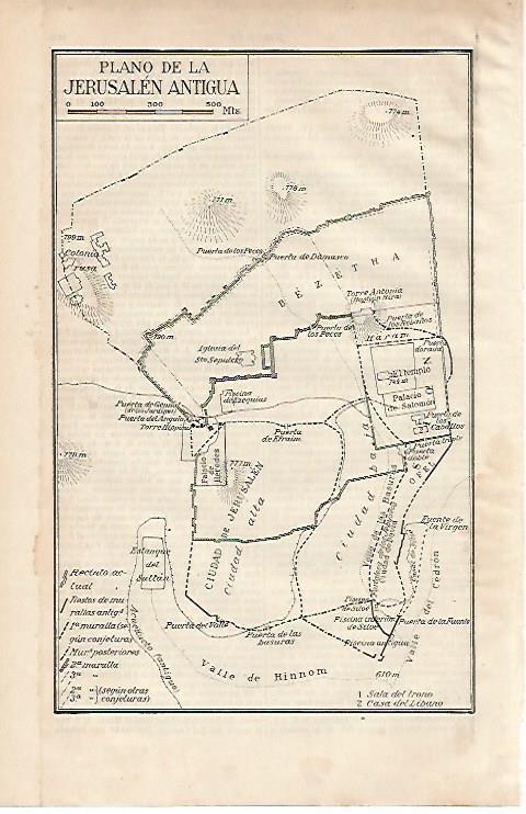 LAMINA ESPASA 6220: Plano de la Jerusalen Antigua