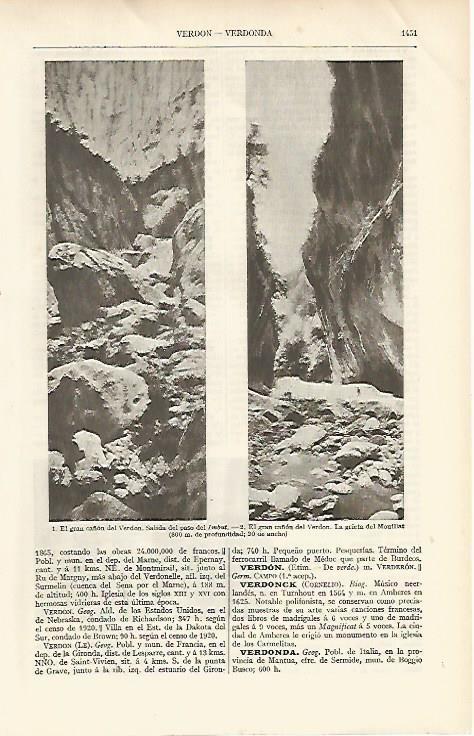 LAMINA ESPASA 6068: Gargantas del Verdon Francia