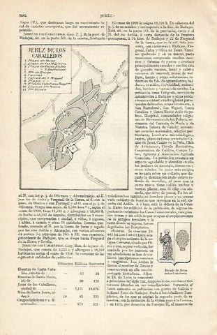 LAMINA ESPASA 6211: Plano de Jerez de los Caballeros Badajoz
