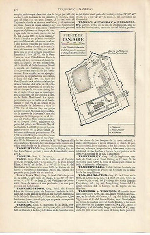 LAMINA ESPASA 6447: Fuerte de Tanjore India