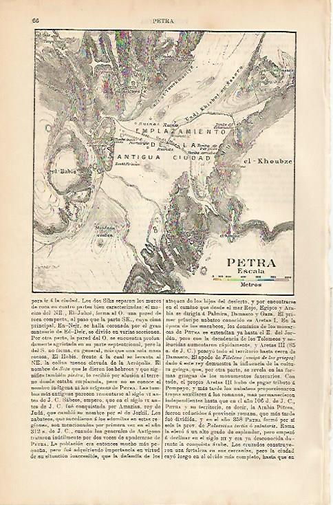 LAMINA DE ESPASA 200: Mapa de Petra