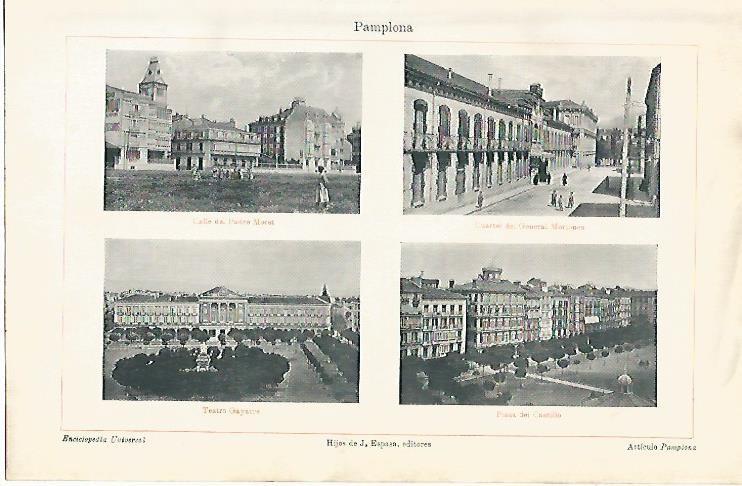 LAMINA ESPASA 1465: Imagenes de Pamplona