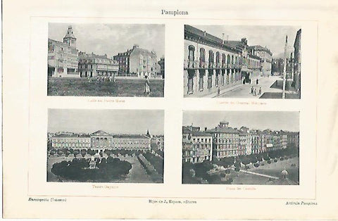 LAMINA ESPASA 1465: Imagenes de Pamplona