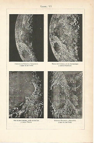 LAMINA ESPASA 1787: Imagenes de la  Luna