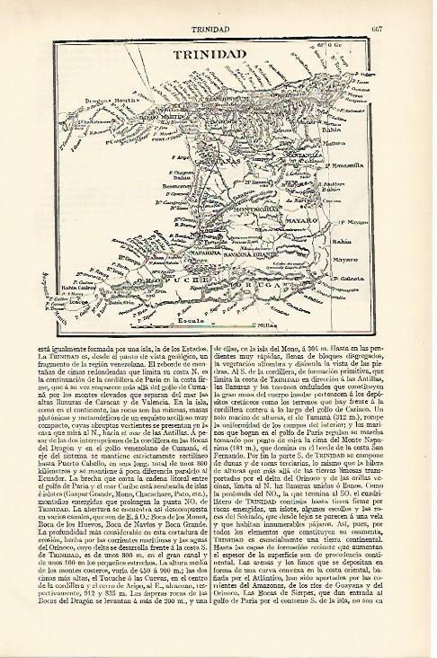 LAMINA ESPASA 880: Mapa de Trinidad