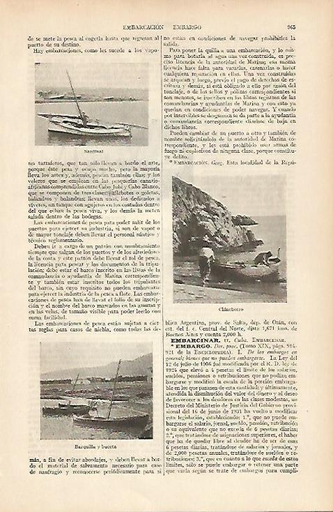 LAMINA ESPASA 5435: Barcas para pesca