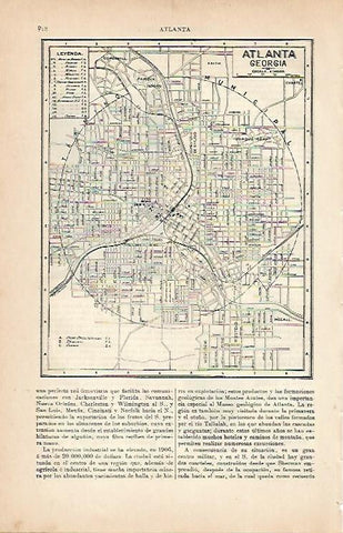 LAMINA ESPASA 5712: Plano de Atlanta Georgia