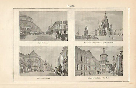 LAMINA ESPASA 6351: Vistas de Kazan Rusia