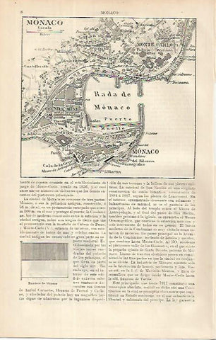 LAMINA ESPASA 8516: Mapa de Monaco