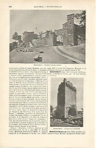 LAMINA ESPASA 8670: Muralla de Monticchiello Italia