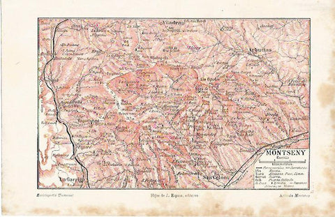 LAMINA ESPASA 8702: Mapa del Montseny