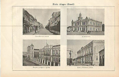 LAMINA ESPASA 10557: Edificios de Porto Alegre Brasil
