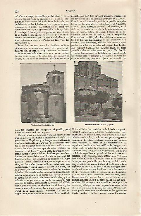 LAMINA ESPASA 13192: San Nicolas en Segovia y Catedral de Toro