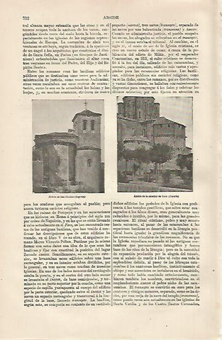LAMINA ESPASA 13192: San Nicolas en Segovia y Catedral de Toro