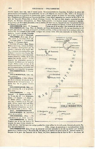 LAMINA ESPASA 13963: Mapa de las Islas Columbrettes