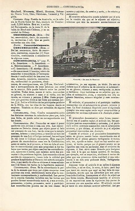 LAMINA ESPASA 14507: La casa de Emerson en Concord Estados Unidos