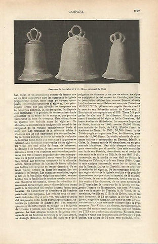 LAMINA ESPASA 14788: Campanas de los siglos XIV y XV