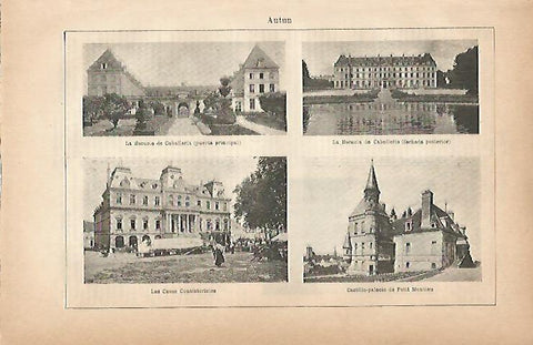 LAMINA ESPASA 7148: Vistas de Autun Francia