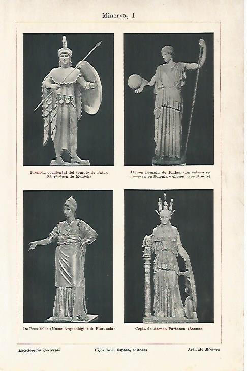 LAMINA ESPASA 5198: Estatuas de Minerva