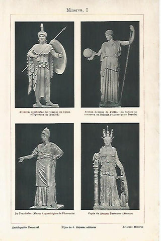 LAMINA ESPASA 5198: Estatuas de Minerva