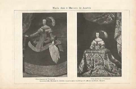 LAMINA ESPASA 1072: Retratos de Mariana de Austria