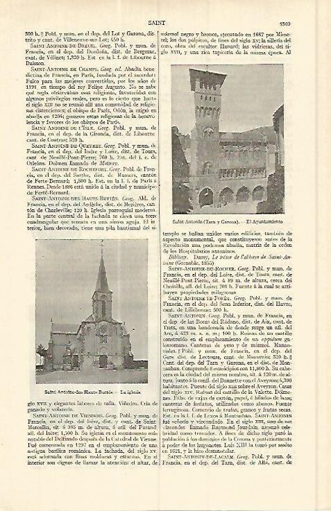 LAMINA ESPASA 17165:Ayuntamiento de Saint Antonin Francia