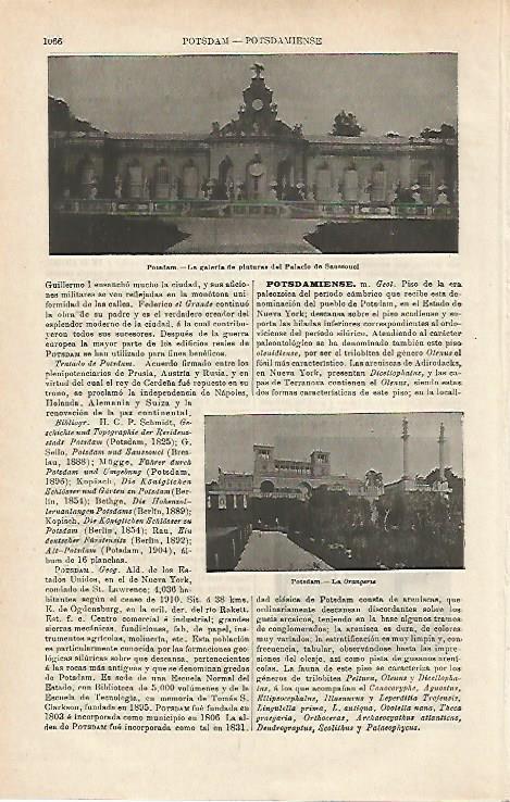 LAMINA ESPASA Alemania 17263: Palacio de Sanssouci en Postdam Alemania
