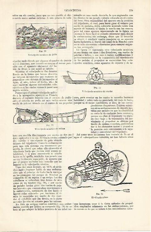 LAMINA ESPASA 17432: Velocipedos acuaticos
