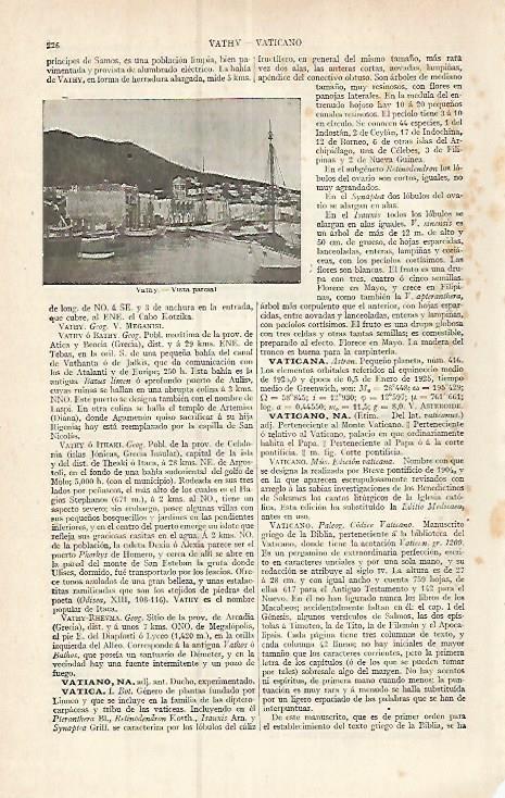 LAMINA ESPASA 17354: Vista de Vathy Grecia
