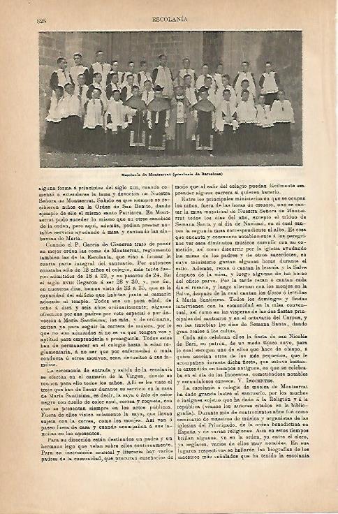 LAMINA ESPASA 18882: Escolania de Montserrat