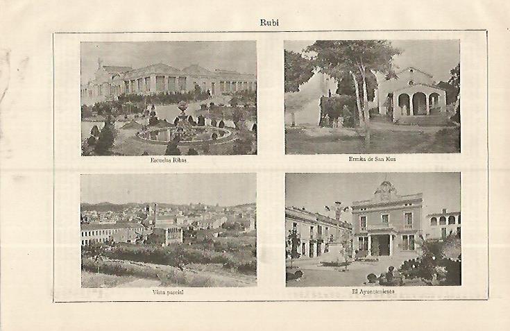 LAMINA ESPASA 19314: Vistas de Rubi Barcelona