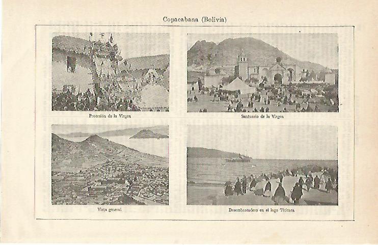 LAMINA ESPASA 14893: Vistas de Copacabana en Bolivia