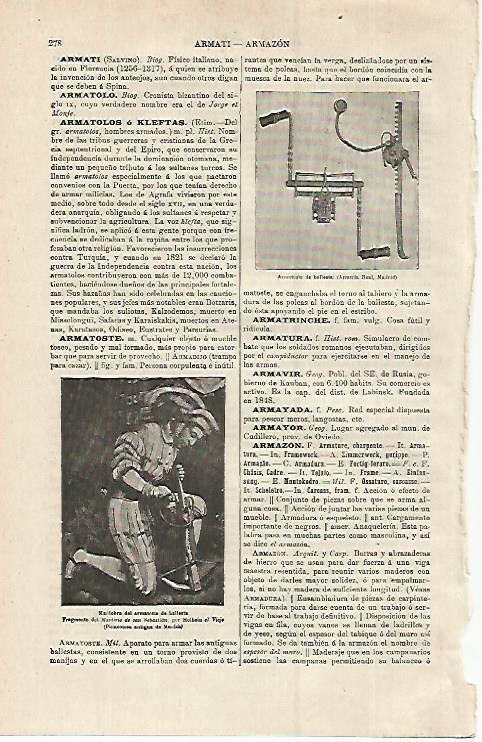 LAMINA ESPASA 12805: Armatoste de ballesta